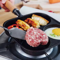 Wajan cetakan sarapan besi datar, wajan tumis telur dan Burger untuk Steaks dan telur goreng, wajan artefak dapur