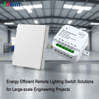 Interruptor de Pared Inalámbrico Inteligente Advent FH861-043-2 con Wi-Fi, Regulable, Control Remoto, IP44 Impermeable, Compatible con la Aplicación Smart Life, para Reino Unido/EE. UU.