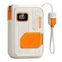 Batterie externe magnétique sans fil portable avec support de téléphone, affichage numérique LED, charge rapide, câble intégré, prise en charge OEM ODM et logo personnalisé