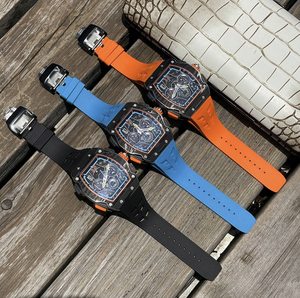 Montre mécanique multifonctionnelle de style punk en fibre de carbone pour homme, style designer, prend en charge le logo personnalisé - Product Image 6