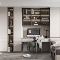 Meubles de chambre à coucher en bois confortables pour appartement : lits simples, lits superposés, bureau d'ordinateur, armoire