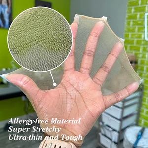 ระบายอากาศได้บางเฉียบถุงน่องหมวกสําหรับวิกผมลูกไม้ด้านหน้า 2 ชิ้นหมวกผิวหัวล้านสําหรับผู้หญิงโปร่งใส HD หมวกวิกผม - Product Image 4