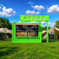 Kiosque pliable en conteneur maritime préfabriqué pour restaurant, bar, café, ou boutique alimentaire mobile avec cuisine à vendre