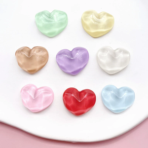 Abalorios de Corazón Irregulares con Ondas de Agua, Cabujones de Corazón para Manualidades y Scrapbooking - Product Image 6