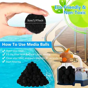 Fiber Filter Media Balls Filter Media For Swimming Pool Sand Filters Bath Center Bathtubs Spas Aquarium Grime Cleaning Scum