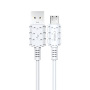 Cable de Sincronización y Carga Micro USB Kakusiga de 2m 2.4a Blanco - Product Image 1