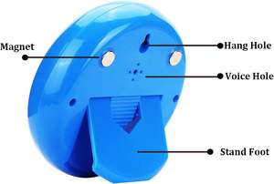 Minuterie de cuisine numérique en plastique avec batterie magnétique, écran LCD rond, moniteur de température/hygromètre, écran tactile, rétroéclairage, rappel de cuisson, exercice - Product Image 6