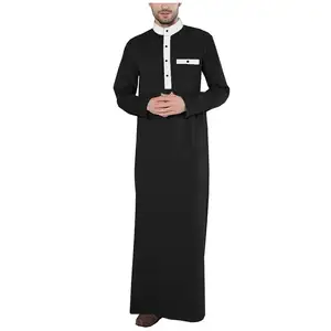 गर्म बिक्री आरामदायक इस्लेमानिक पुरुषों के वस्त्र लंबे आस्तीन गुलाब पॉलिएस्टर arab पुरुषों के कपड़े