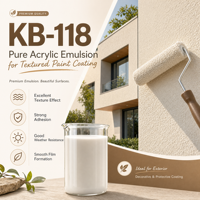 Peinture à l'émulsion acrylique pure, matière première avec une élasticité et une extensibilité exceptionnelles pour la décoration des murs extérieurs et intérieurs