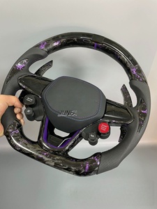 Volante <span class=keywords><strong>de</strong></span> cuero <span class=keywords><strong>de</strong></span> fibra <span class=keywords><strong>de</strong></span> carbono <span class=keywords><strong>de</strong></span> alto rendimiento para carros Golf 7 - Product Image 3