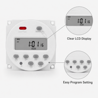 Minuteur programmable hebdomadaire numérique CN101A AC220V 16A avec écran LCD et couvercle de protection pour contrôle automatisé
