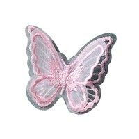 Ensemble de patchs imprimés double couche motif papillon, appliques brodées en organza, 3 couleurs, patch décoratif en dentelle transparente pour vêtements et robes