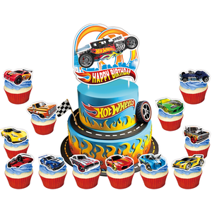 Suministros <span class=keywords><strong>de</strong></span> fiesta <span class=keywords><strong>de</strong></span> cumpleaños coloridos desechables personalizables para niños, conjunto <span class=keywords><strong>de</strong></span> decoración <span class=keywords><strong>de</strong></span> pasteles, ruedas calientes, tema <span class=keywords><strong>de</strong></span> carreras, suministros <span class=keywords><strong>de</strong></span> cumpleaños - Product Image 2