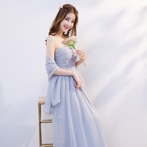 S2696F 2022 nuevo <span class=keywords><strong>vestido</strong></span> de dama de honor de <span class=keywords><strong>boda</strong></span> largo elegante ajustado de alta calidad para <span class=keywords><strong>hermana</strong></span> - Product Image 4
