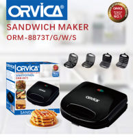 ORVICA Grille-sandwich électrique multifonction domestique, gaufrier, four à gâteaux, appareil à petit-déjeuner, panneaux à sandwich ORM-8873