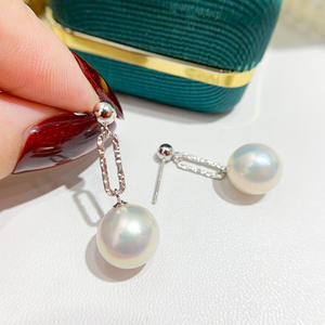 อุปกรณ์ทำเครื่องประดับเงินแท้ S925 สำหรับต่างหูมุกแบบเรียบง่าย พร้อมถาดเปล่า ทำง่าย สร้างสรรค์เครื่องประดับสุดหรู - Product Image 3