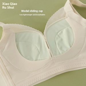 Soutien-gorge sans armatures respirant pour femme, coupe 3/4, en modal soyeux avec détails en dentelle, tricoté, confortable au quotidien, sexy, pour petites poitrines - Product Image 3