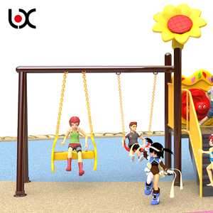 Parc de jardin extérieur pour enfants manèges Playhouse aire de jeux jouets escalade ensemble Slip Tube grand <span class=keywords><strong>toboggan</strong></span> en plastique et balançoire ensemble aire de jeux Oem - Product Image 3