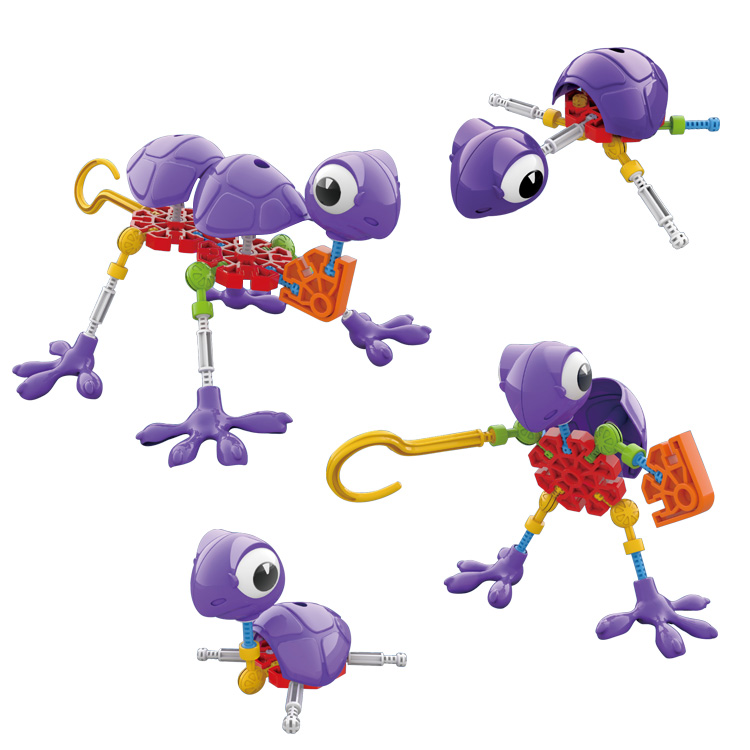 Последние творческие головоломки сборки ящерицы Игрушки модель развивающие строительные блоки животных для детей