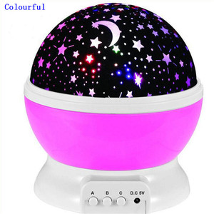 Multicolore Led Lampe D'éclairage de Nuit Étoile Colorée Lumière Rotative Projecteur Nuit Étoilée Projecteur - Product Image 3