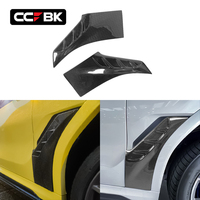 Pour BMW X6 G06 50i 60i 2018-2026 : Cache-ventilations latérales en fibre de carbone style LD, garnitures de conduits d'air, incrustations de calandre