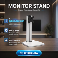 Dudukan Monitor Desktop Baru 32-inci dengan Alas dari Paduan Aluminium