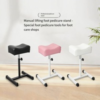 Tabouret de pédicure pliable en métal moderne Sunkin, hauteur réglable, design antidérapant, pour salon, spa, maison, réparation des pieds