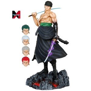 50cm One Pieced Anime Figures Roronoa Zoro Stand Posture Action