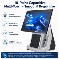 Terminal de caisse tactile Windows 15,6 pouces personnalisable avec processeur Intel i3/i5 et stockage SSD – Système de point de vente direct usine