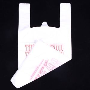 Custom Logo Printed <b>PE</b> Plastic <b>T</b>-<b>Shirt</b> Bags Thank You Shopping Bags With Thickness for Grocery Use - Product Image 3