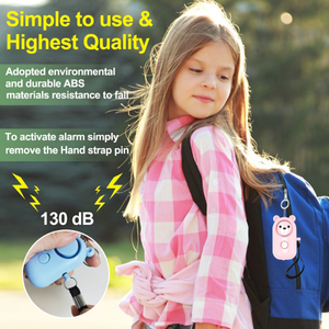 Gantungan Kunci Alarm Suara Darurat 130db Gantungan Kunci Pertahanan Diri Perangkat Peringatan Suara Alarm Pribadi dengan Lampu Led - Product Image 4