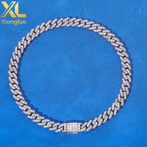 Factory OEM ODM HipHop Moissanite Bracelet 6mm Chain Fine Luxury Jewelry Women <b>Men</b> 925 Sterling <b>Silver</b> Link Chain Cuban Bracelet - Product Image 1