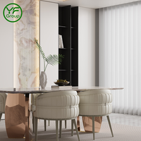 Nouvelle chaise de salle à manger de luxe italienne, cadre en acier carbone, éponge confortable, coussin doux, chaise de salle à manger moderne