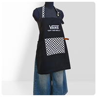 Tablier de cuisine élégant et effaçable à la main pour femme, en sergé de coton anti-taches, ajusté à la taille, pour la restauration