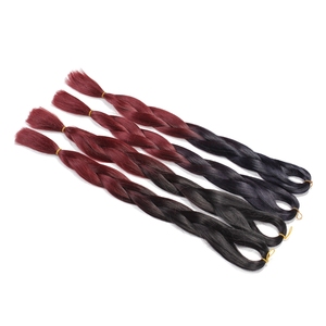 Sợi Tổng Hợp Tóc Màu 33 99j Màu Xanh Ombre Hai Giai Điệu Tóc Phần Mở Rộng Mảnh Biểu Thức Braid Tóc Dệt Số Lượng Lớn Cho Bện - Product Image 5