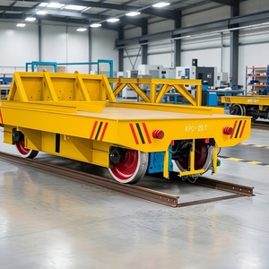 Chariot de transport sur rail à plateau plat électrique antidéflagrant de 50 tonnes à câble en acier - Product Image 4