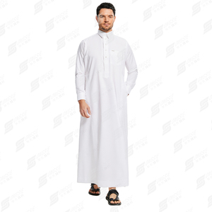 Nuovo Design di alta qualità Dubai <span class=keywords><strong>abbigliamento</strong></span> islamico da <span class=keywords><strong>uomo</strong></span> Thawb Jubba <span class=keywords><strong>etnico</strong></span> Thobes tinta unita <span class=keywords><strong>uomo</strong></span> musulmano Thobe - Product Image 2