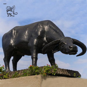 Décoration de rue personnalisée grandeur nature métal faune animaux jardin cuivre taureau Statues grande Bronze sauvage Yak Statue Sculpture - Product Image 6