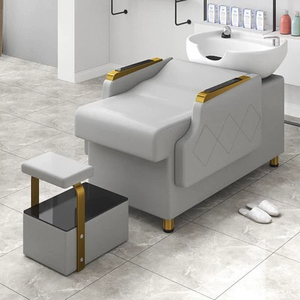 Zxm Sillón de Lavado de Cabello con Masaje, Mueble de Salón de Belleza, Sillón de Champú con Lavabo - Product Image 5