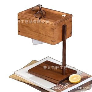 Solid Wood Tissue Box 2L Free <b>Standing</b> <b>Desktop</b> Storage Cover For Home Hotel Use - Product Image 5