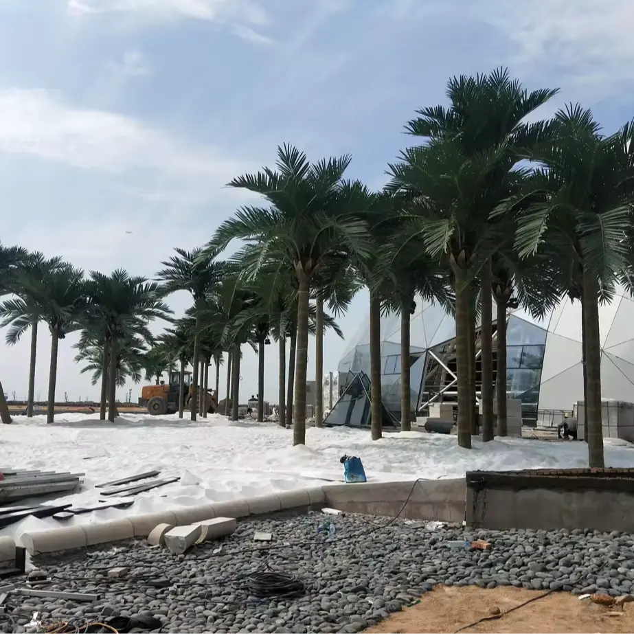 Palmeira artificial de plástico para decoração de coqueiros, árvore artificial para jardim doméstico ao ar livre, mais recente