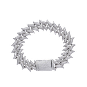 Cuban <b>Chains</b>, Men's Hip Hop Thorns Short Thorns Cuban Necklace Punk Jewelry Bracelet Tanjing Fashion Lijing Necklace - Product Image 6