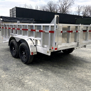 Remolque de Aluminio de Doble Eje con Elevación Hidráulica 7x14 para Transporte Pesado - Product Image 1