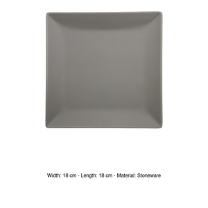 Assiette à dessert Boston / Tokyo 18 × 18 cm Gris mat en grès M1934 - Product Image 3