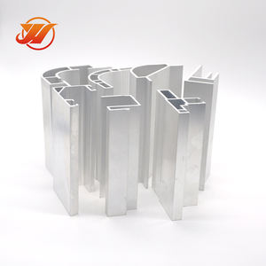 Profil aluminium ekstrusi perak Pelapis bubuk Eropa kustom untuk industri - Product Image 2