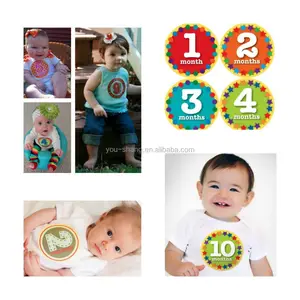 Year Milestone Monthly Stickers Photo Sharing Baby Belly Stickers 1-12 Months Newborn Baby Shower Gift Scrapbook Photo