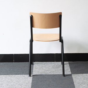 Cadeira de Conferência Moderna de Madeira, Mobiliário para Sala de Reunião, Cadeira Empilhável de Compensado para Estudantes em Apartamentos e Hospitais - Product Image 4