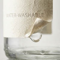 Étiquettes hydrosolubles de haute qualité, autocollantes, lavables, sans résidus, pour bouteilles et bocaux en verre