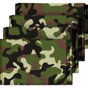 Manta de Emergencia de Camuflaje 2.1x1.3m, Portátil, Térmica, para Supervivencia, Camping, Uso en Exteriores, Poliéster/Algodón, Lavable a Mano - Product Image 1
