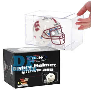AC120 Sports Collectibles Acrylic Display Cases for Autographed Balls and Mini Helmets Protective Memorabilia Holder